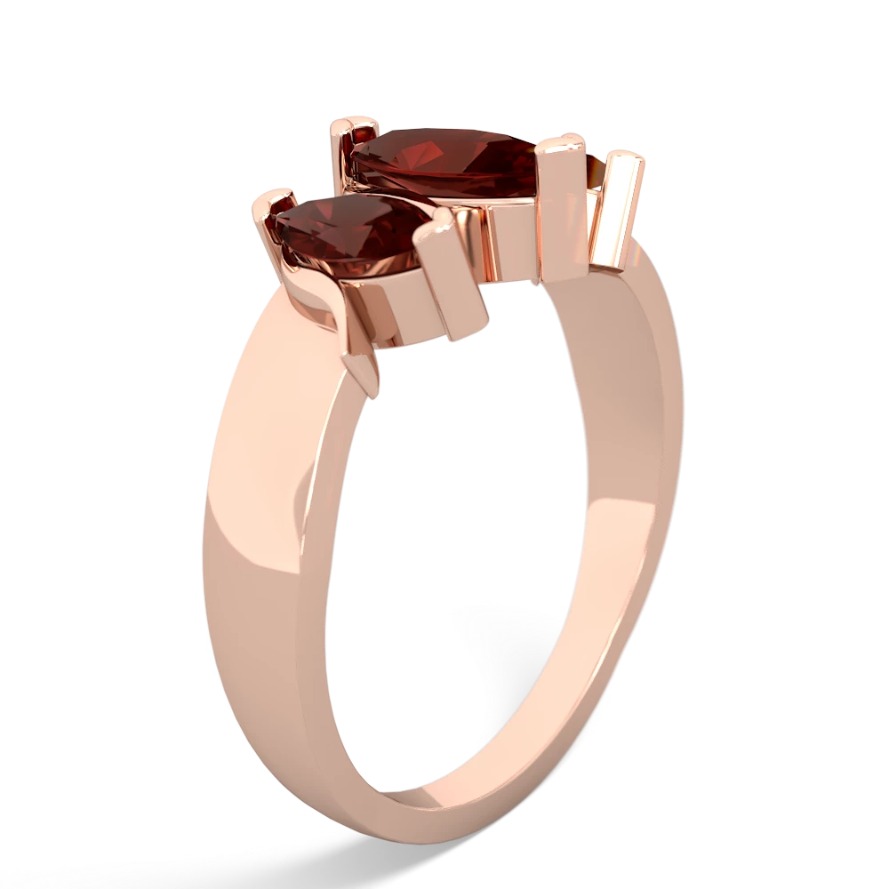 Lab Emerald Three Peeks 14K Rose Gold ring R2433