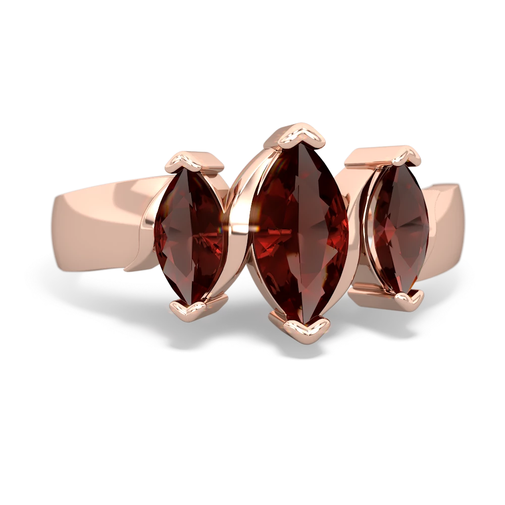 Garnet Three Peeks 14K Rose Gold ring R2433