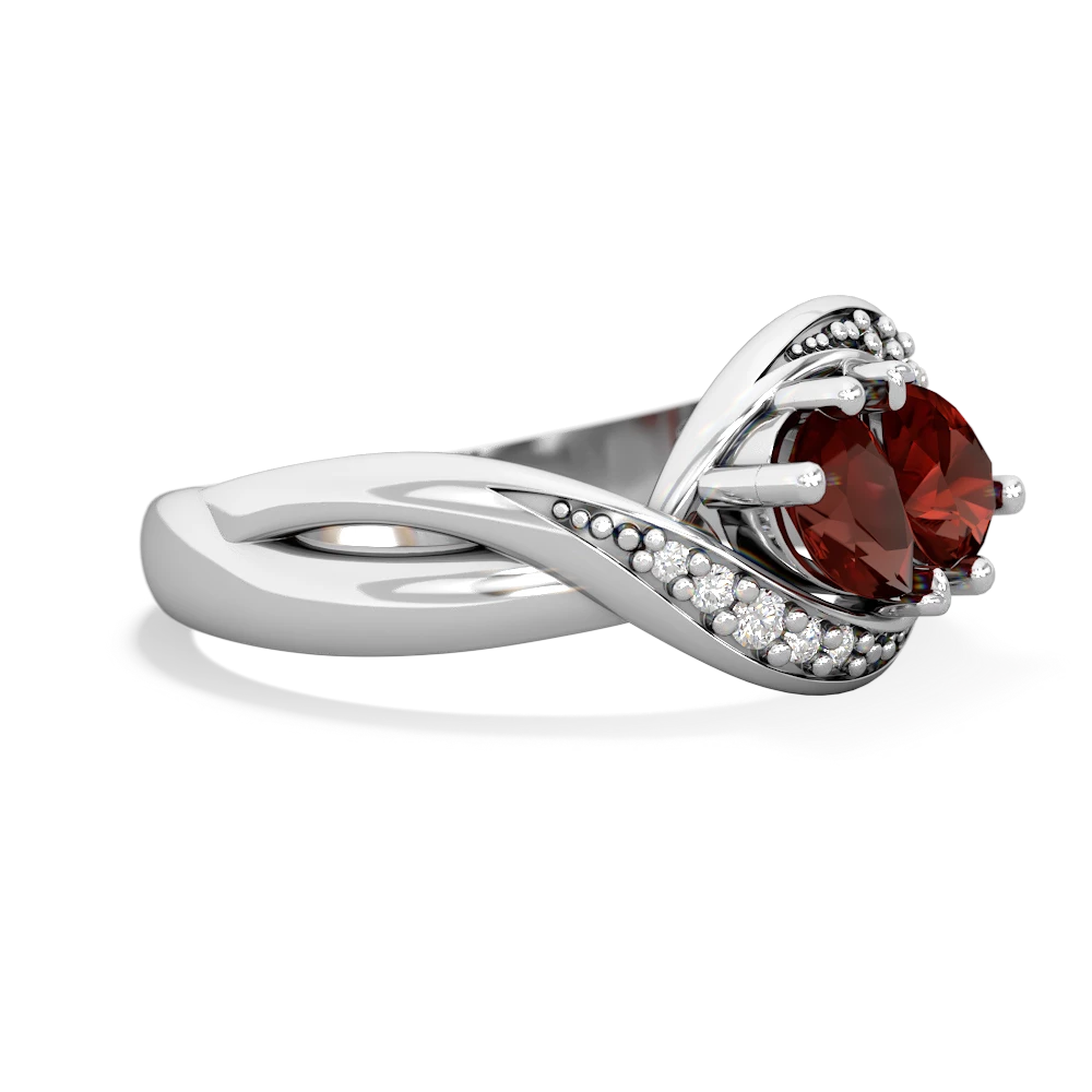 Garnet Summer Winds 14K White Gold ring R5342