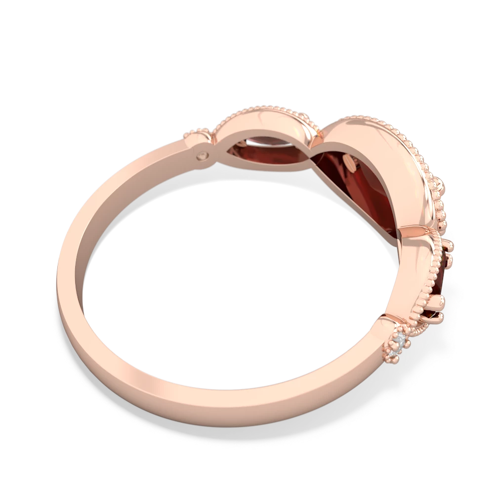 Garnet Milgrain Marquise 14K Rose Gold ring R5700