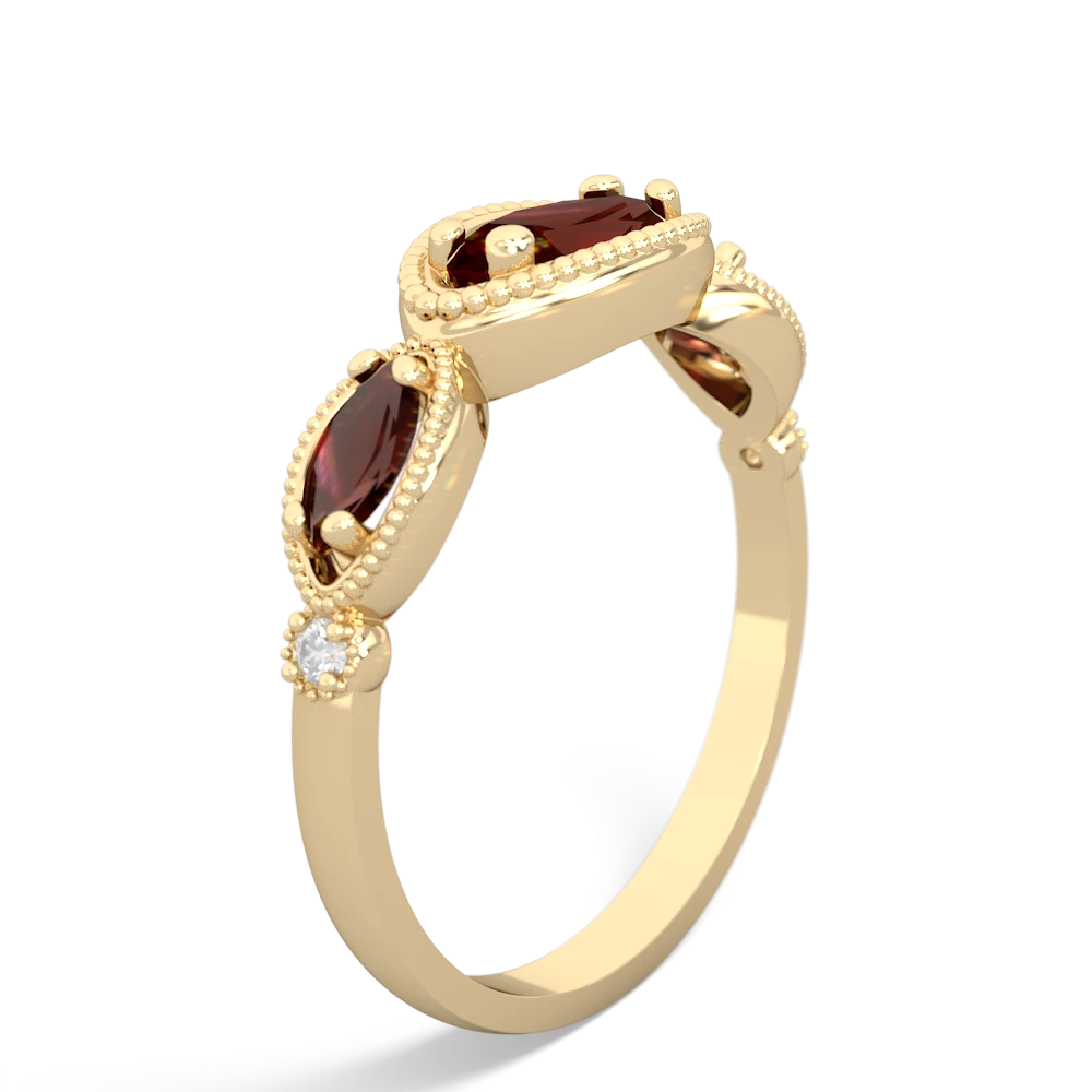 Garnet Milgrain Marquise 14K Yellow Gold ring R5700