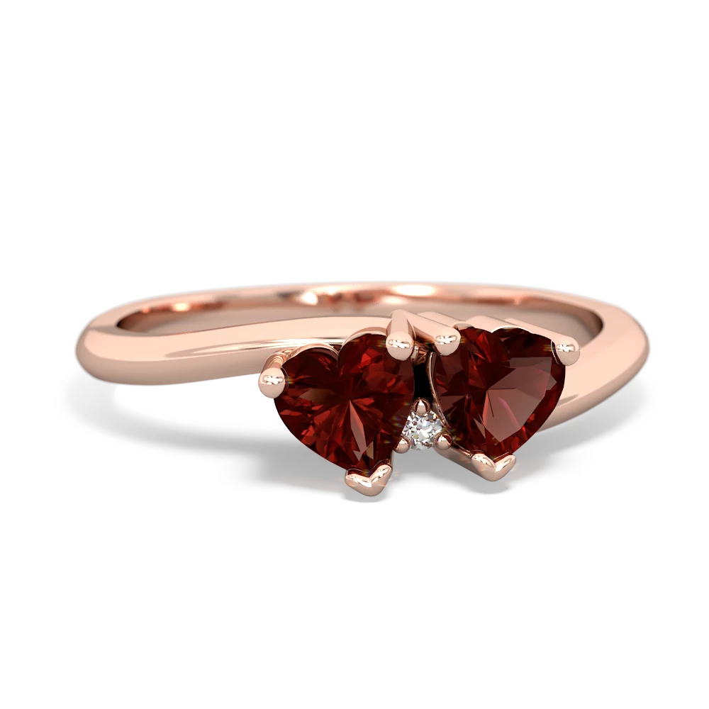 Garnet Sweethearts 14K Rose Gold ring R5260