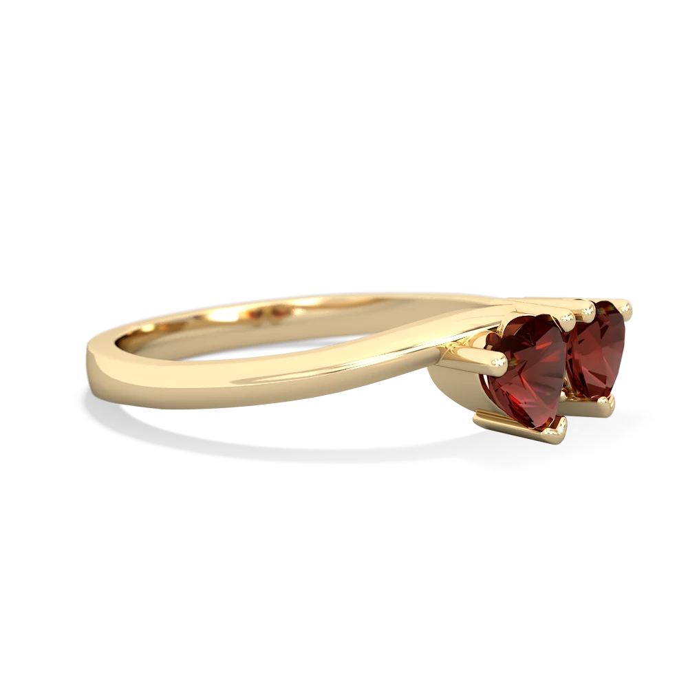 Garnet Sweethearts 14K Yellow Gold ring R5260