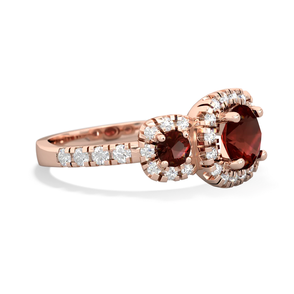 Blue Topaz Regal Halo 14K Rose Gold ring R5350