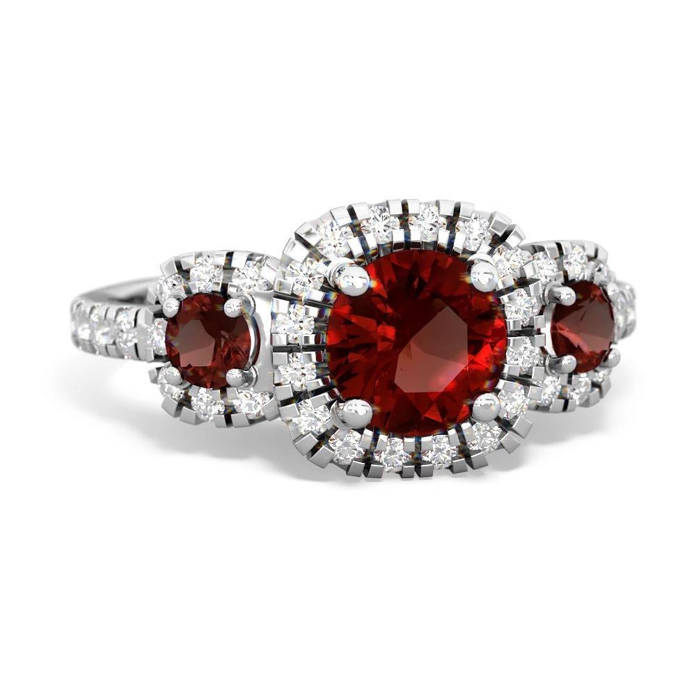 Ruby Regal Halo 14K White Gold ring R5350