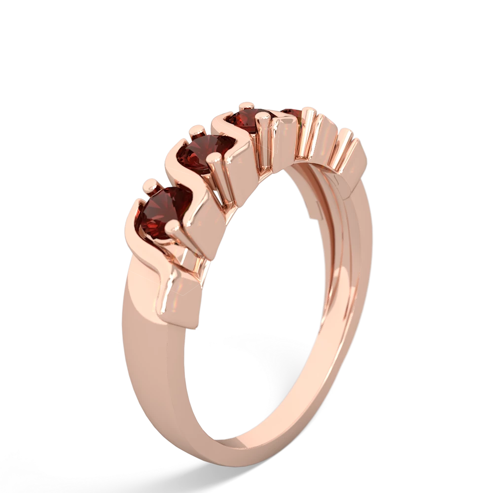 Garnet Anniversary Band 14K Rose Gold ring R2089