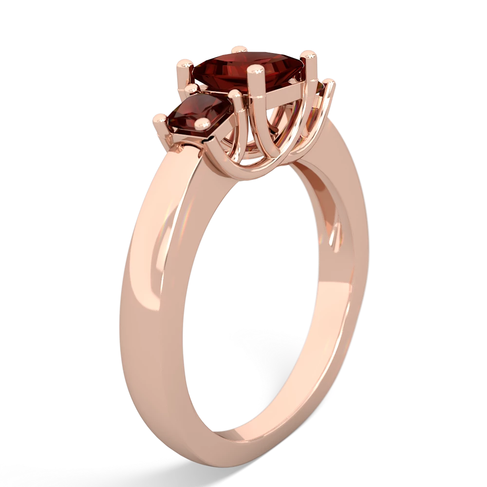 Lab Sapphire Three Stone Trellis 14K Rose Gold ring R4015