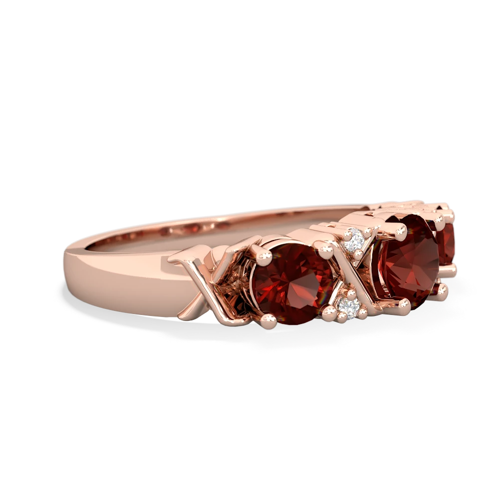 Ruby Hugs And Kisses 14K Rose Gold ring R5016