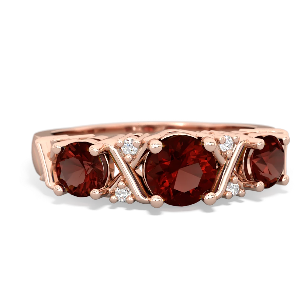 Ruby Hugs And Kisses 14K Rose Gold ring R5016