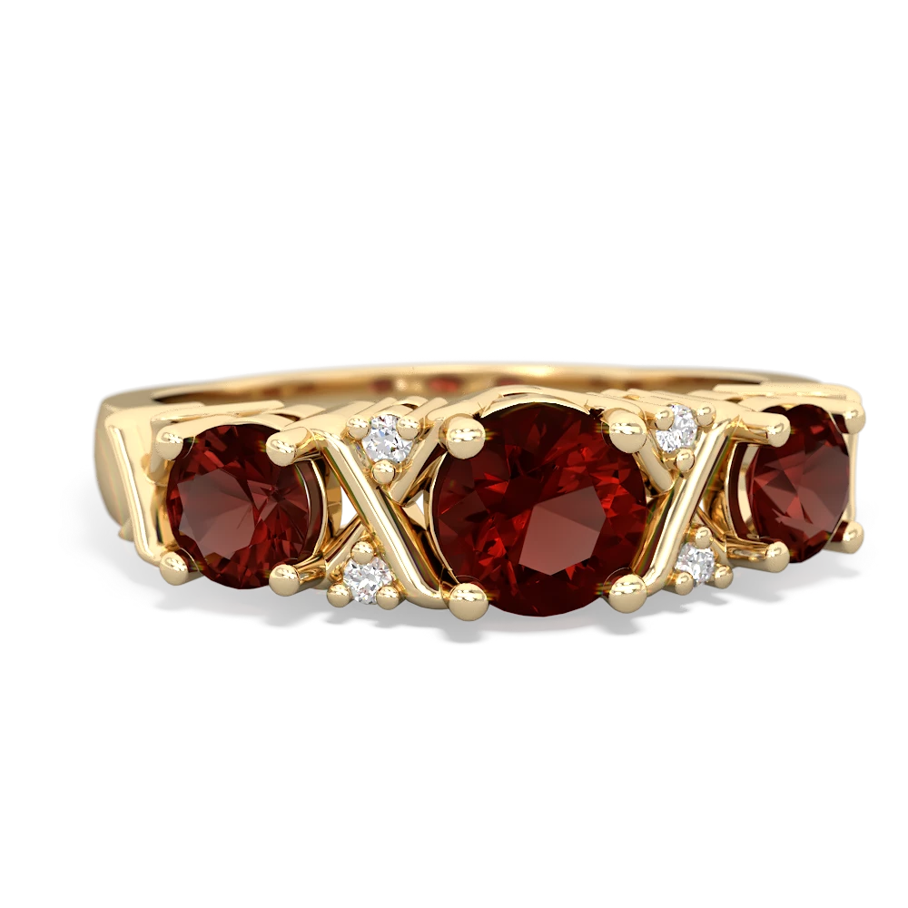 Ruby Hugs And Kisses 14K Yellow Gold ring R5016