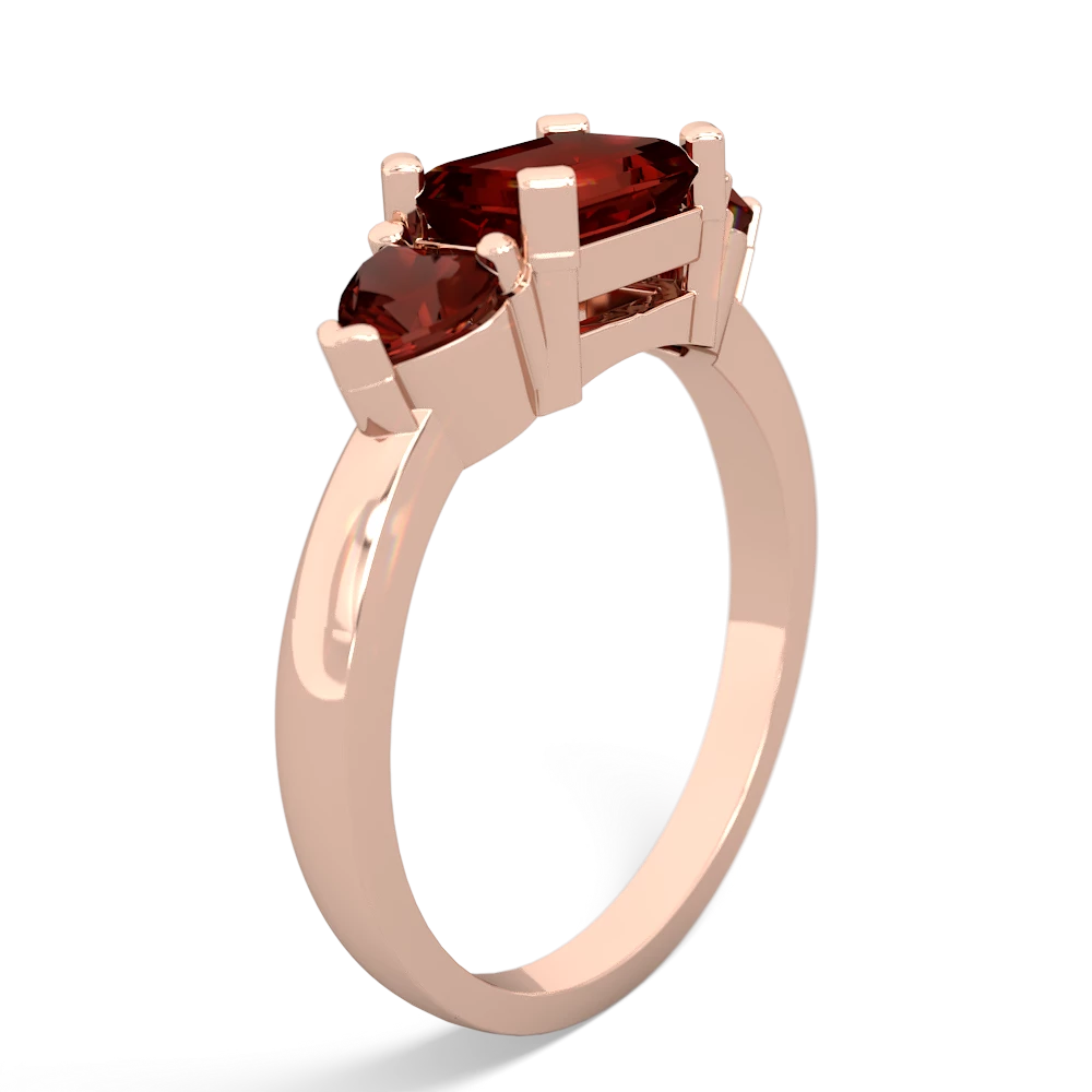 Lab Sapphire Three Stone 14K Rose Gold ring R5235