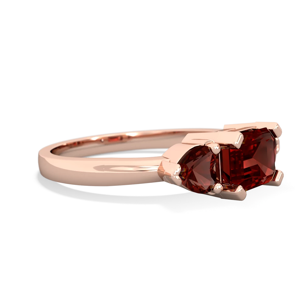 Amethyst Three Stone 14K Rose Gold ring R5235