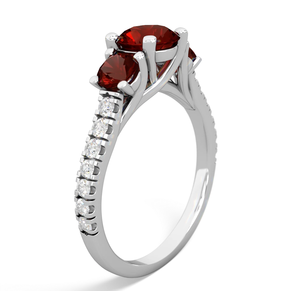 Fire Opal Pave Trellis 14K White Gold ring R5500