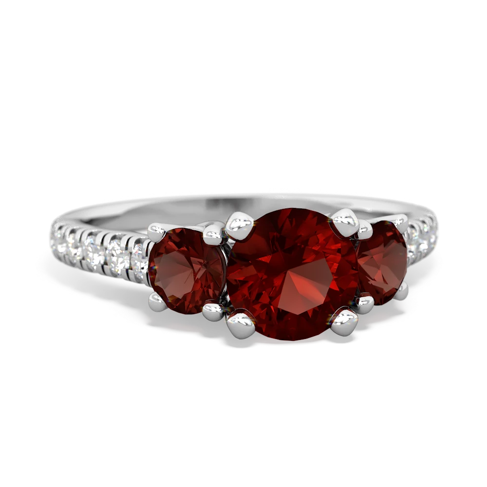 Fire Opal Pave Trellis 14K White Gold ring R5500