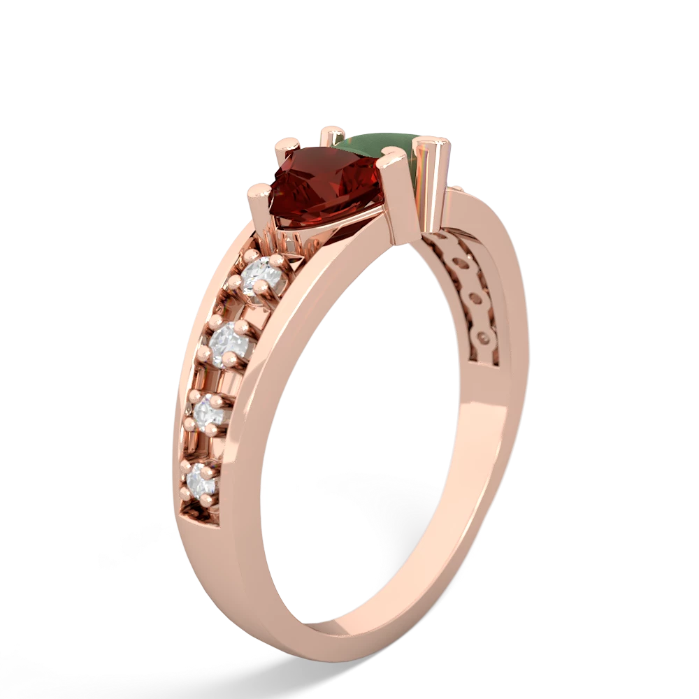 Garnet Heart To Heart 14K Rose Gold ring R3342