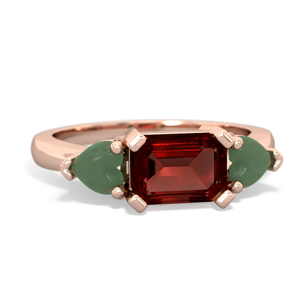 Garnet Three Stone 14K Rose Gold ring R5235