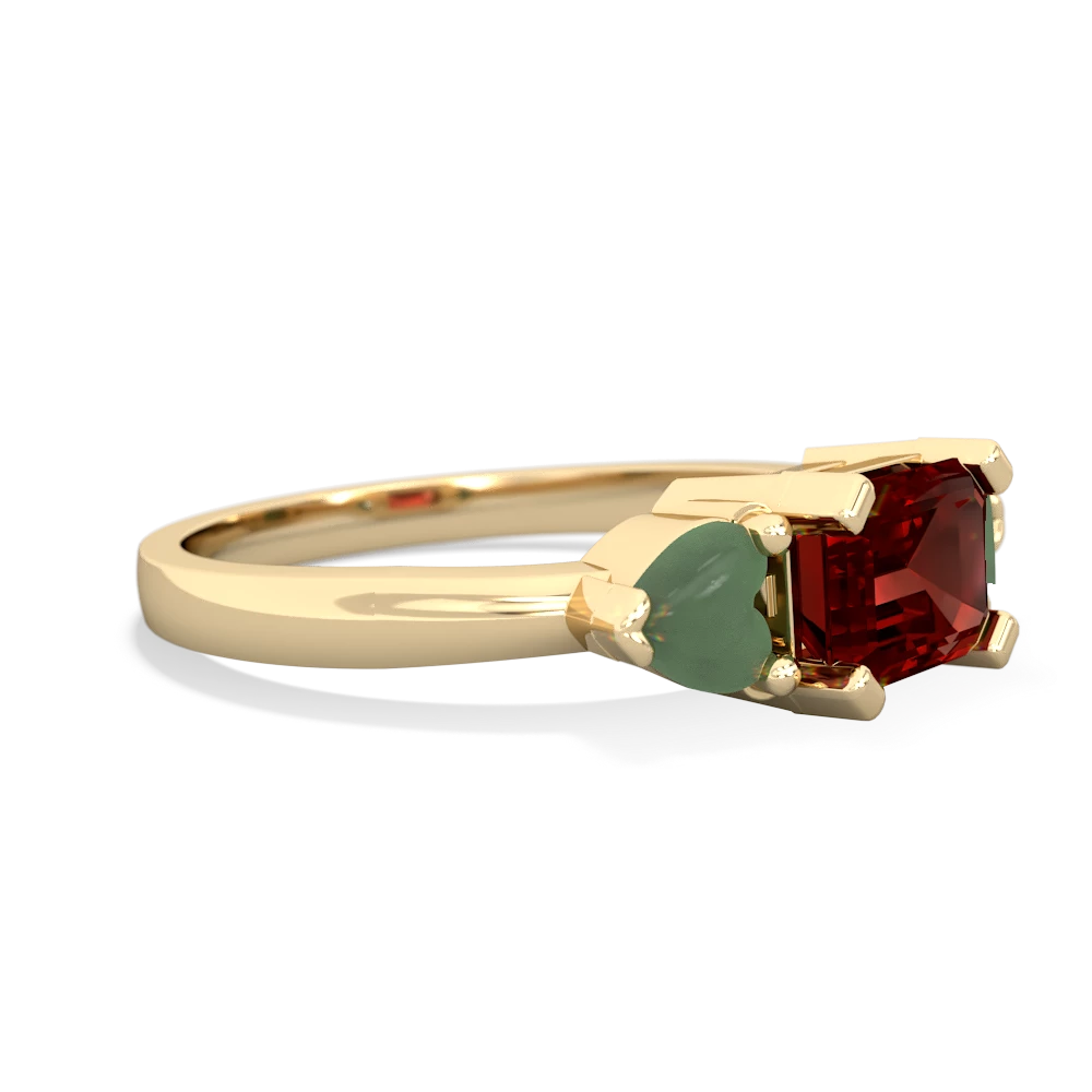 Garnet Three Stone 14K Yellow Gold ring R5235