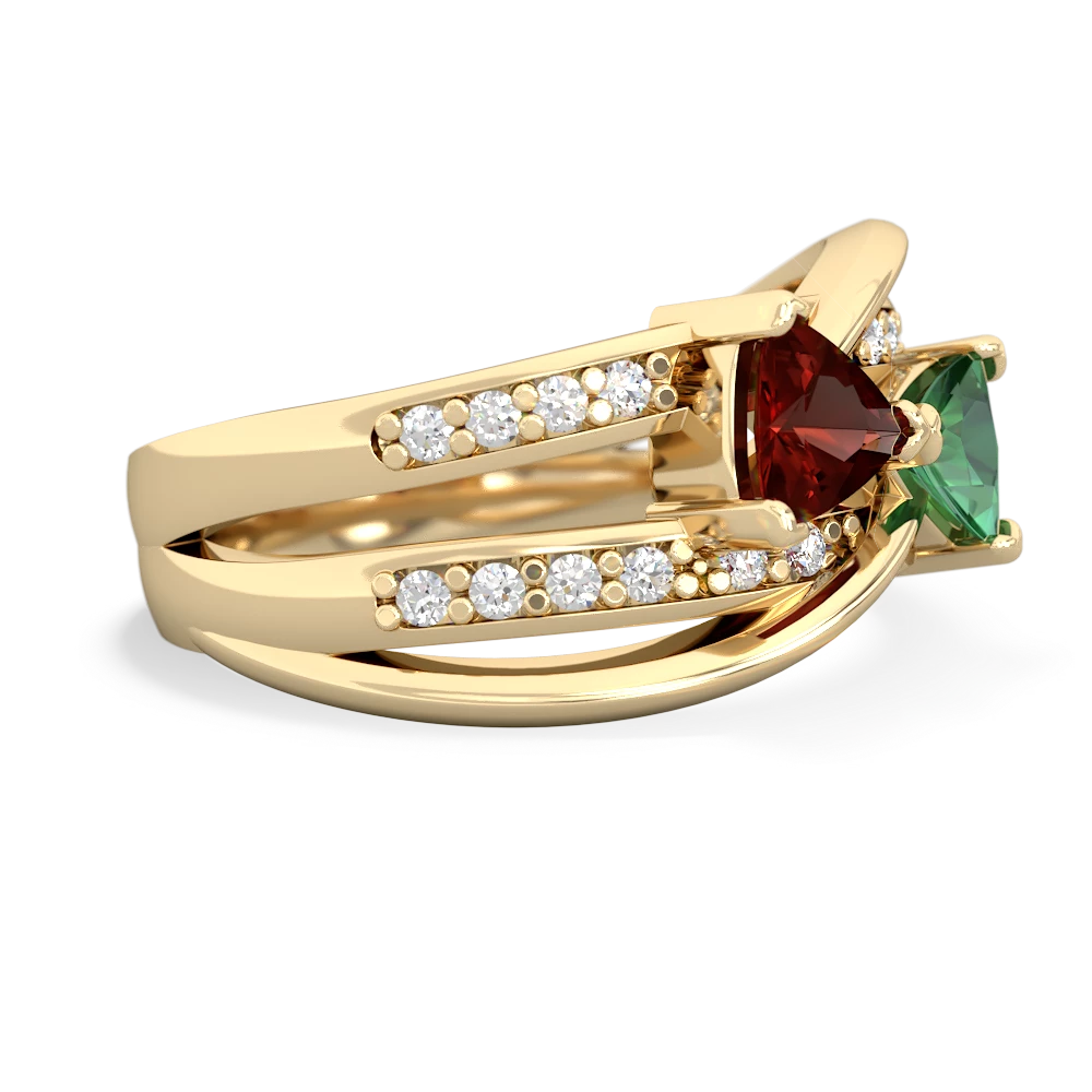 Garnet Bowtie 14K Yellow Gold ring R2360