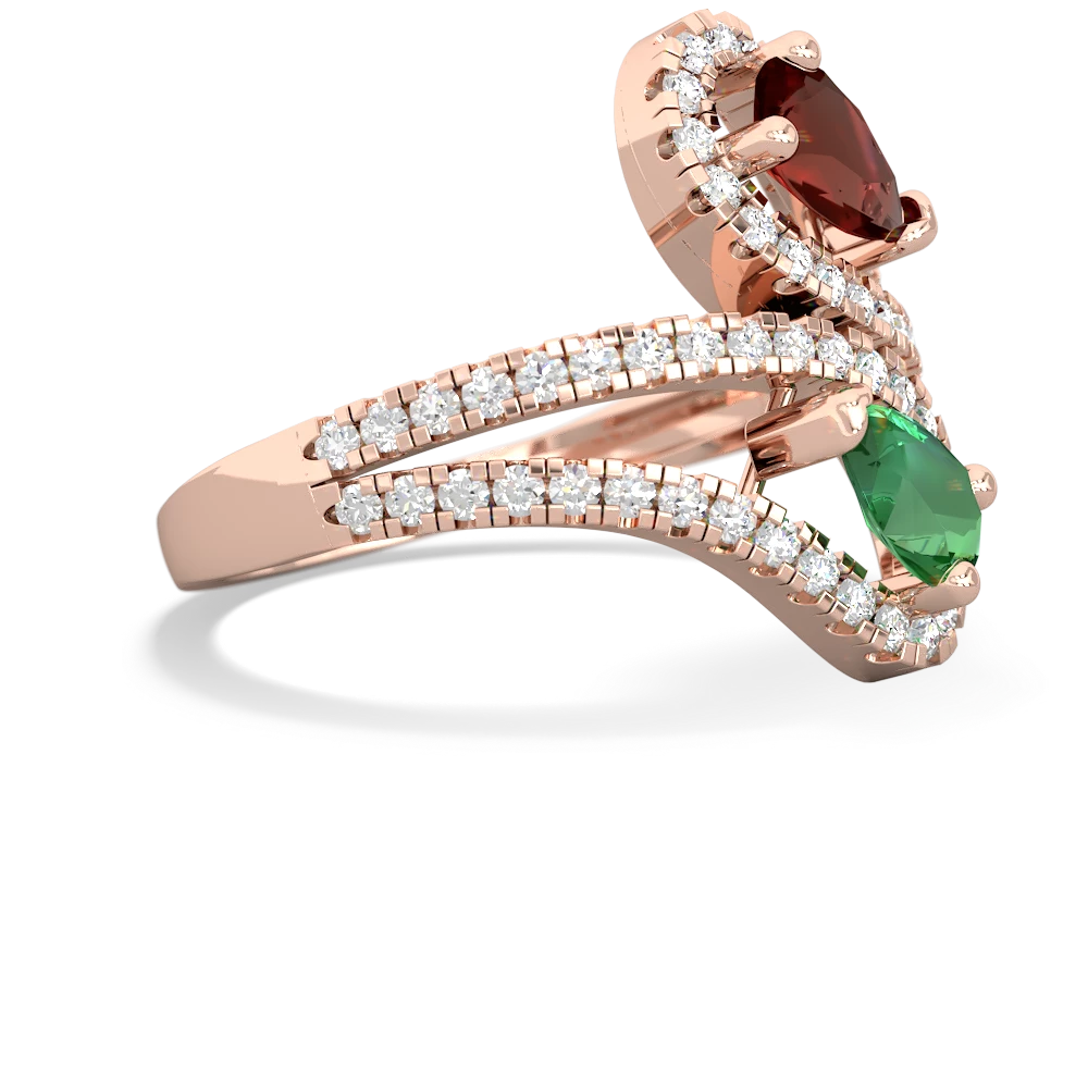 Garnet Diamond Dazzler 14K Rose Gold ring R3000