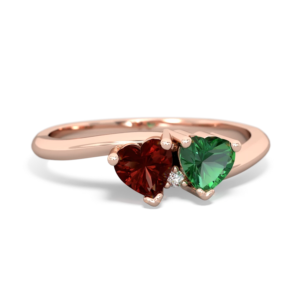 Garnet Sweethearts 14K Rose Gold ring R5260