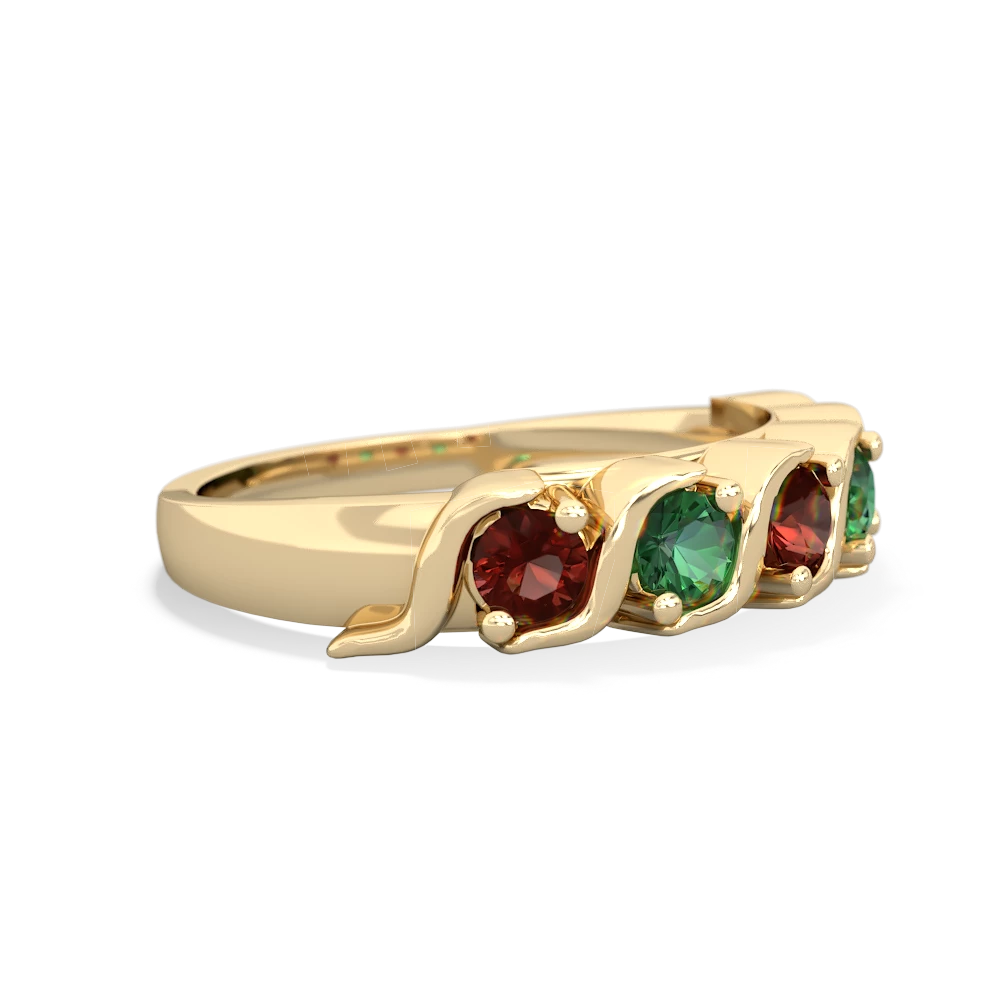 Garnet Anniversary Band 14K Yellow Gold ring R2089