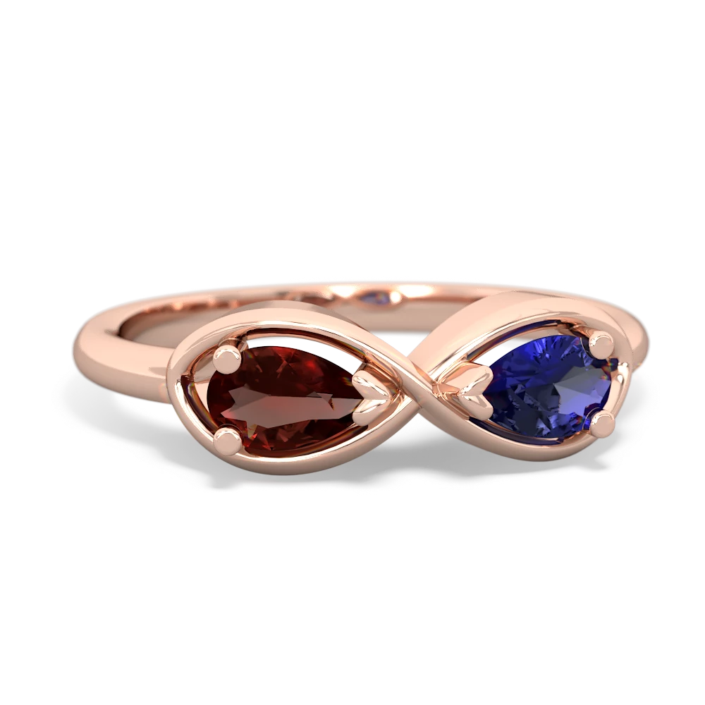 Garnet Infinity 14K Rose Gold ring R5050