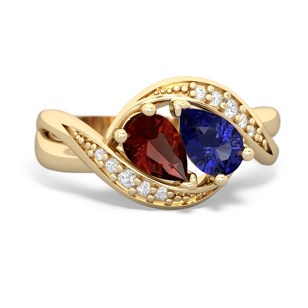 Garnet Summer Winds 14K Yellow Gold ring R5342