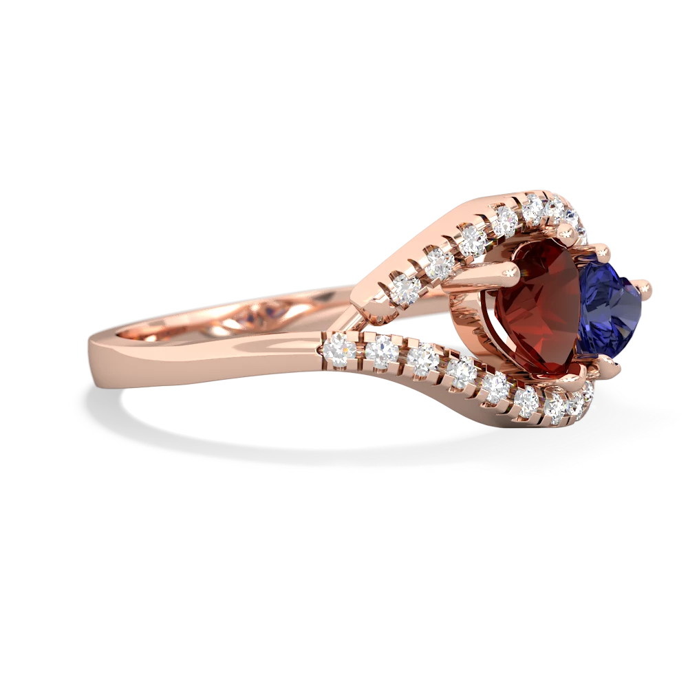 Garnet Mother And Child 14K Rose Gold ring R3010