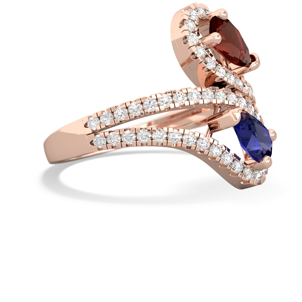 Garnet Diamond Dazzler 14K Rose Gold ring R3000