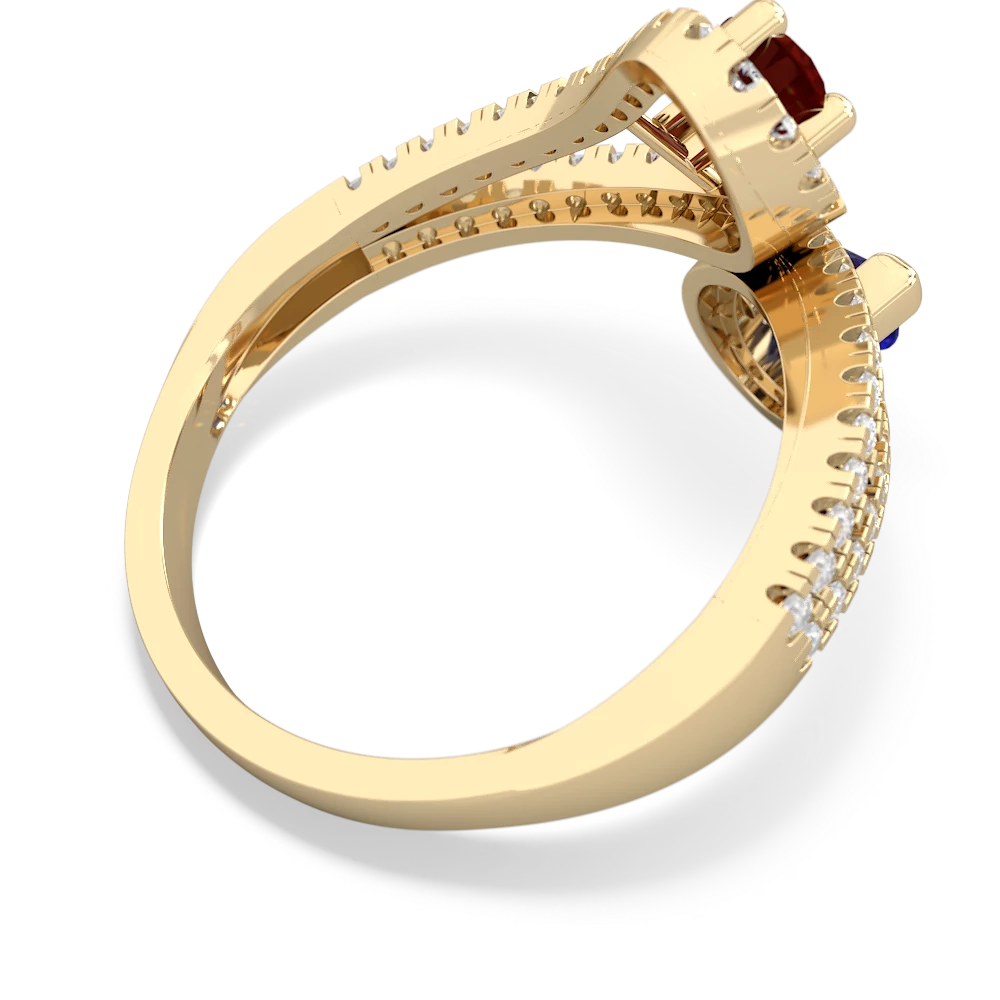 Garnet Diamond Dazzler 14K Yellow Gold ring R3000