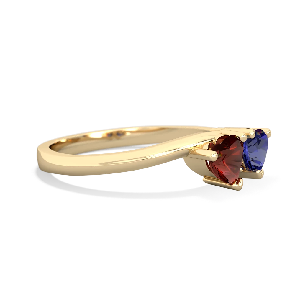 Garnet Sweethearts 14K Yellow Gold ring R5260