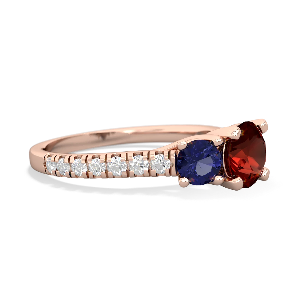 Garnet Pave Trellis 14K Rose Gold ring R5500