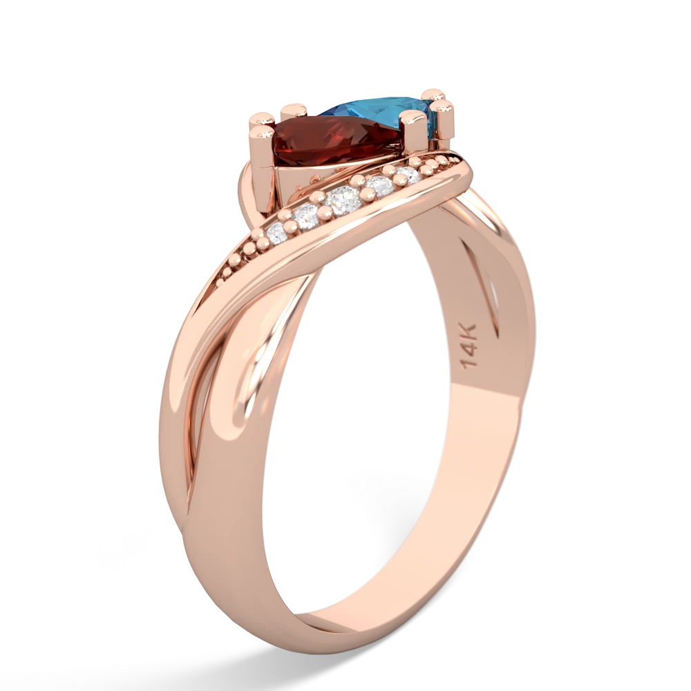 Garnet Summer Winds 14K Rose Gold ring R5342