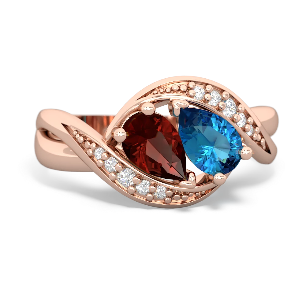 Garnet Summer Winds 14K Rose Gold ring R5342