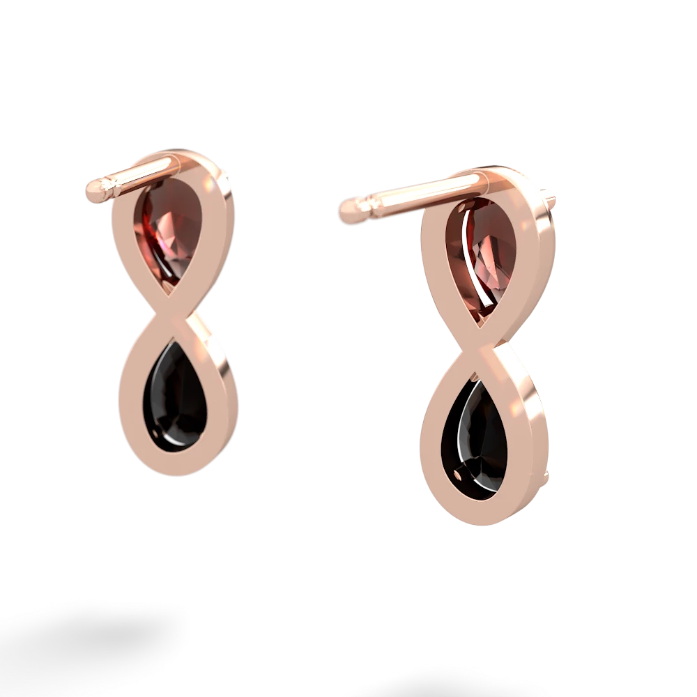 Garnet Infinity 14K Rose Gold earrings E5050