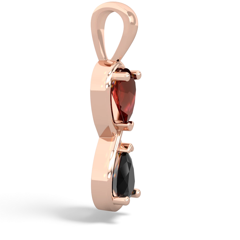 Garnet Infinity 14K Rose Gold pendant P5050