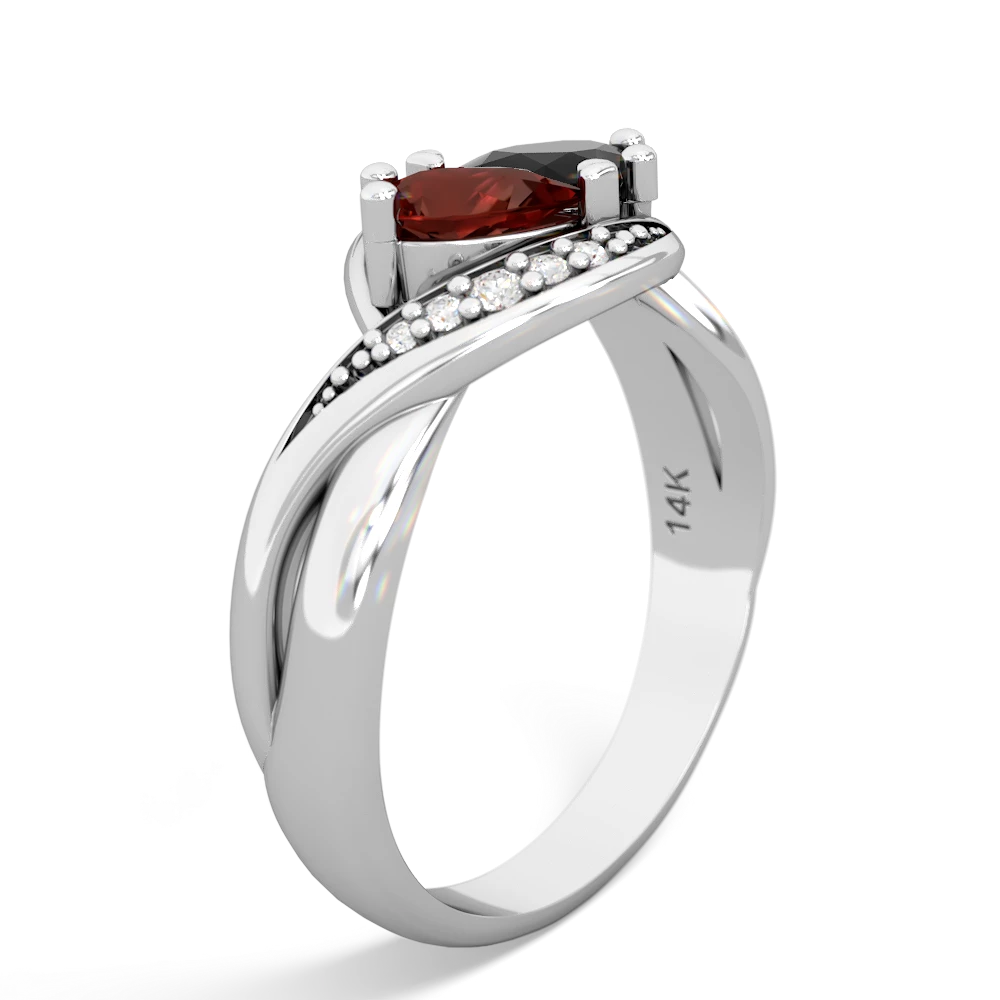 Garnet Summer Winds 14K White Gold ring R5342