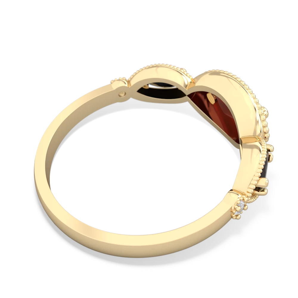 Garnet Milgrain Marquise 14K Yellow Gold ring R5700