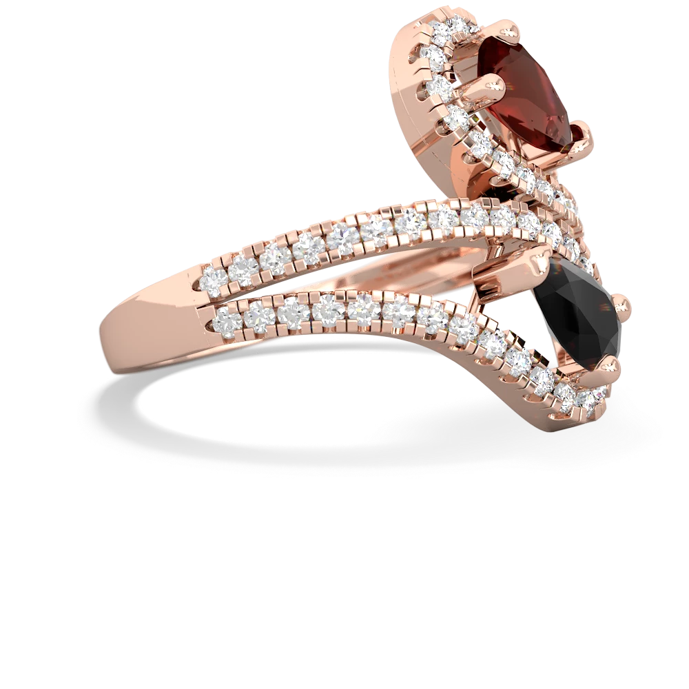 Garnet Diamond Dazzler 14K Rose Gold ring R3000