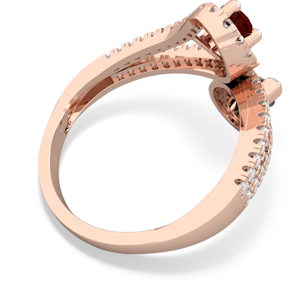 Garnet Diamond Dazzler 14K Rose Gold ring R3000