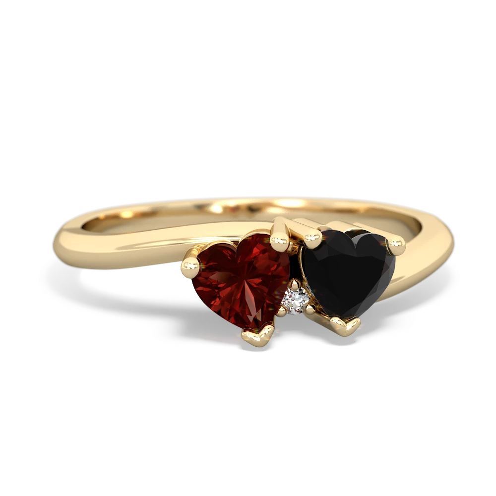 Garnet Sweethearts 14K Yellow Gold ring R5260