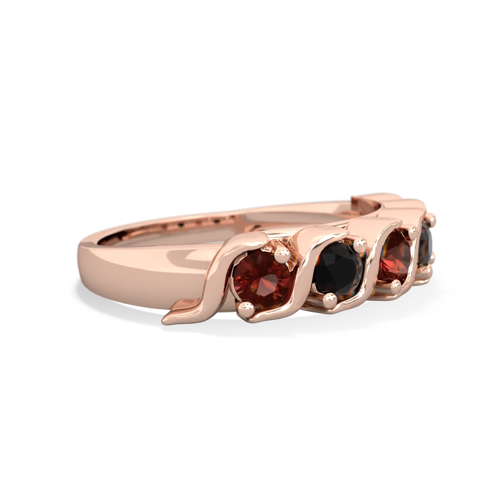 Garnet Anniversary Band 14K Rose Gold ring R2089