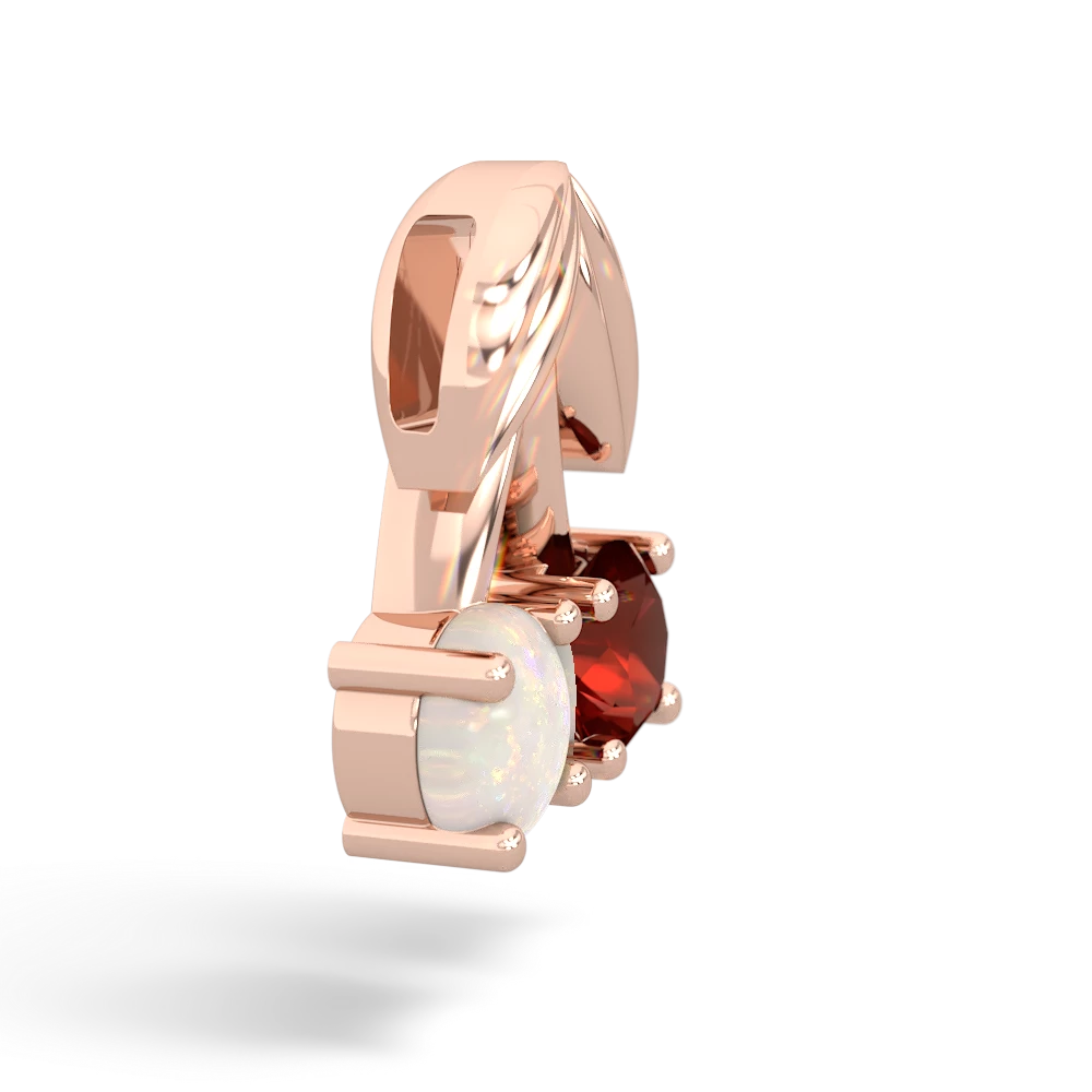 Garnet Sweet Cherries 14K Rose Gold pendant P7001