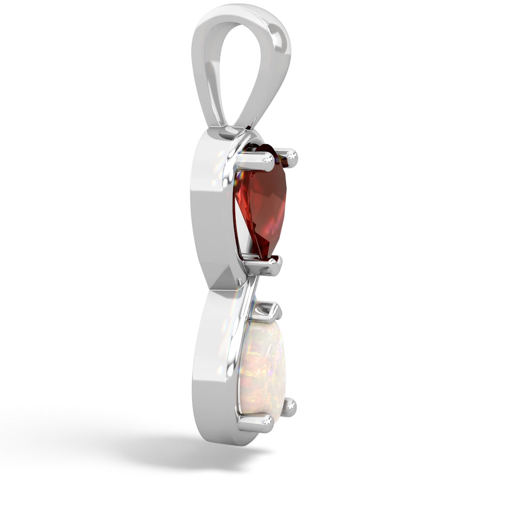 Garnet Infinity 14K White Gold pendant P5050