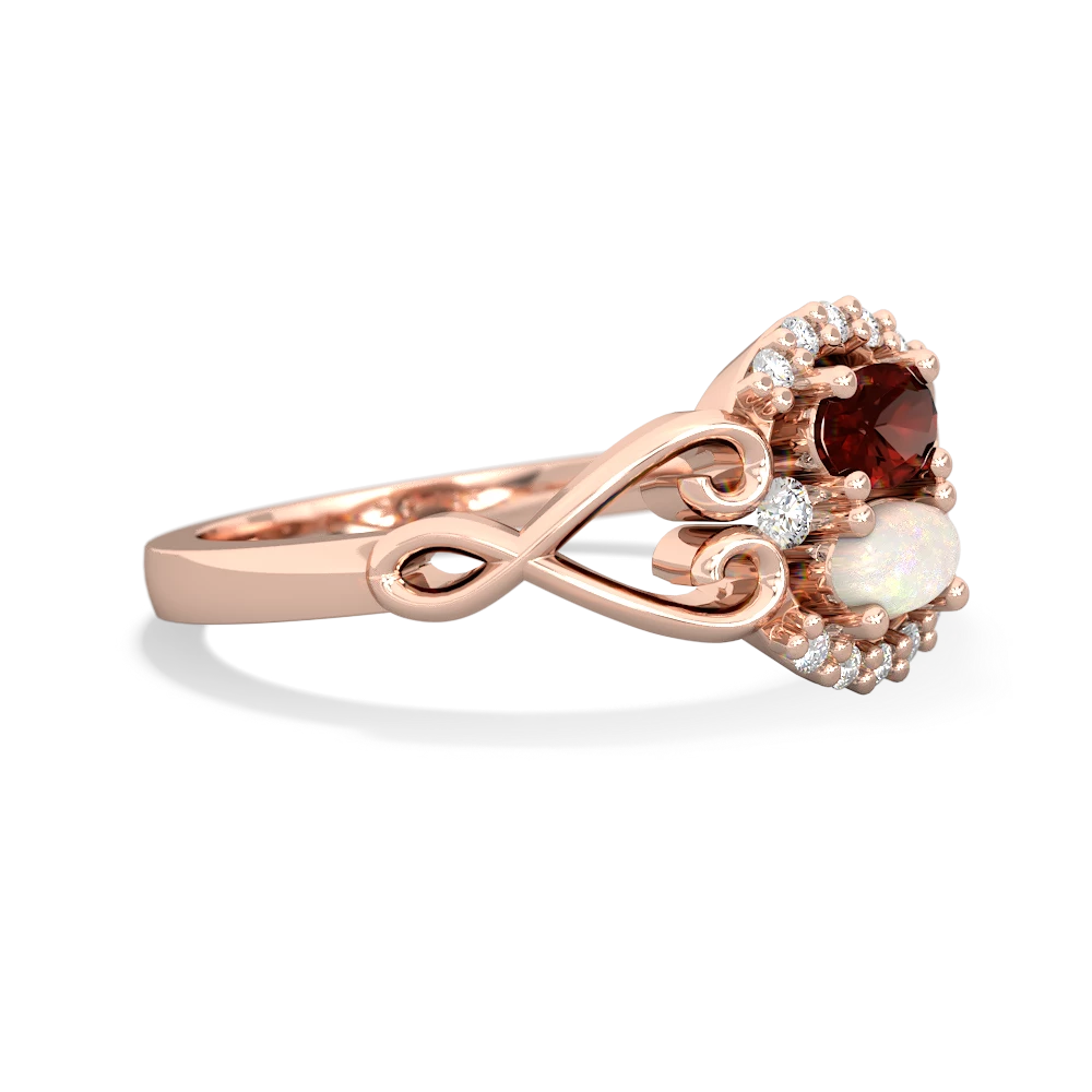 Garnet Love Nest 14K Rose Gold ring R5860