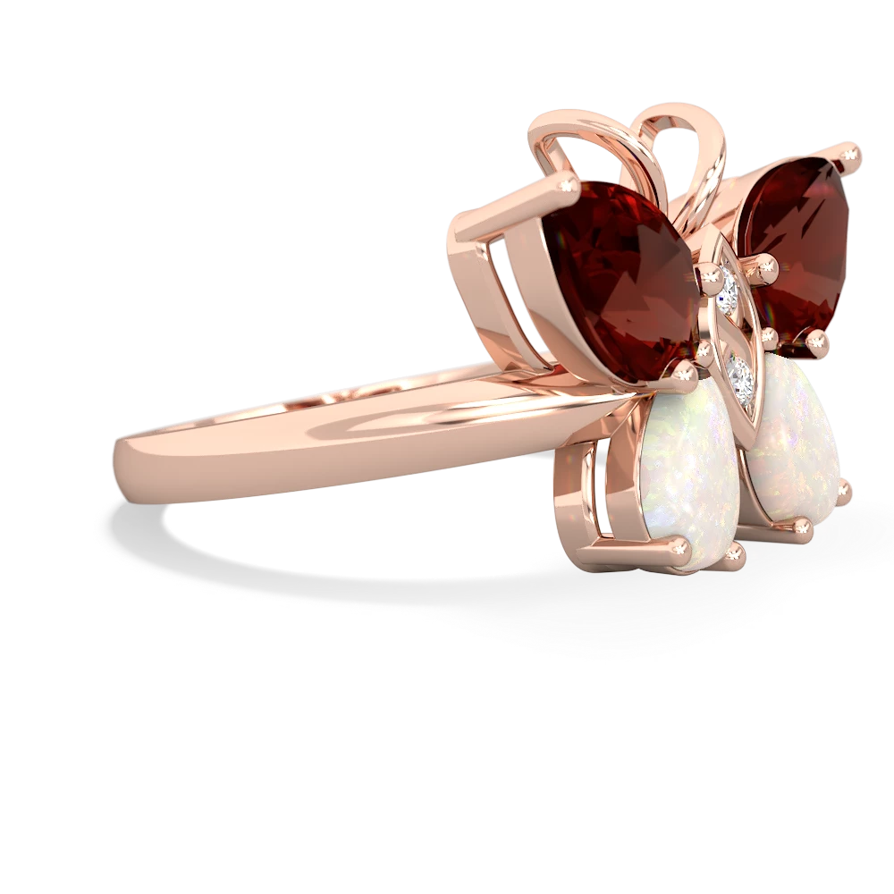 Garnet Butterfly 14K Rose Gold ring R2215