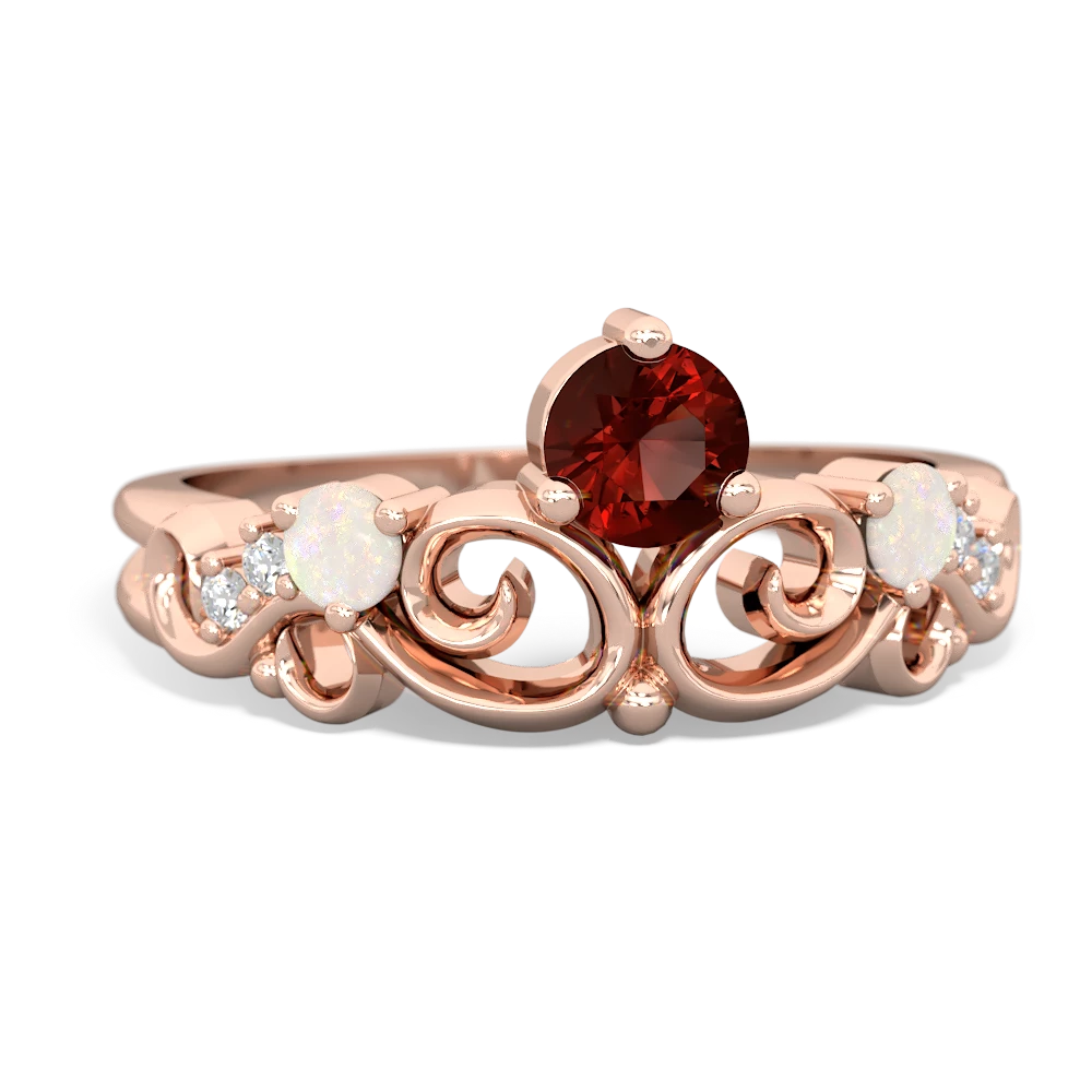 Garnet Crown Keepsake 14K Rose Gold ring R5740