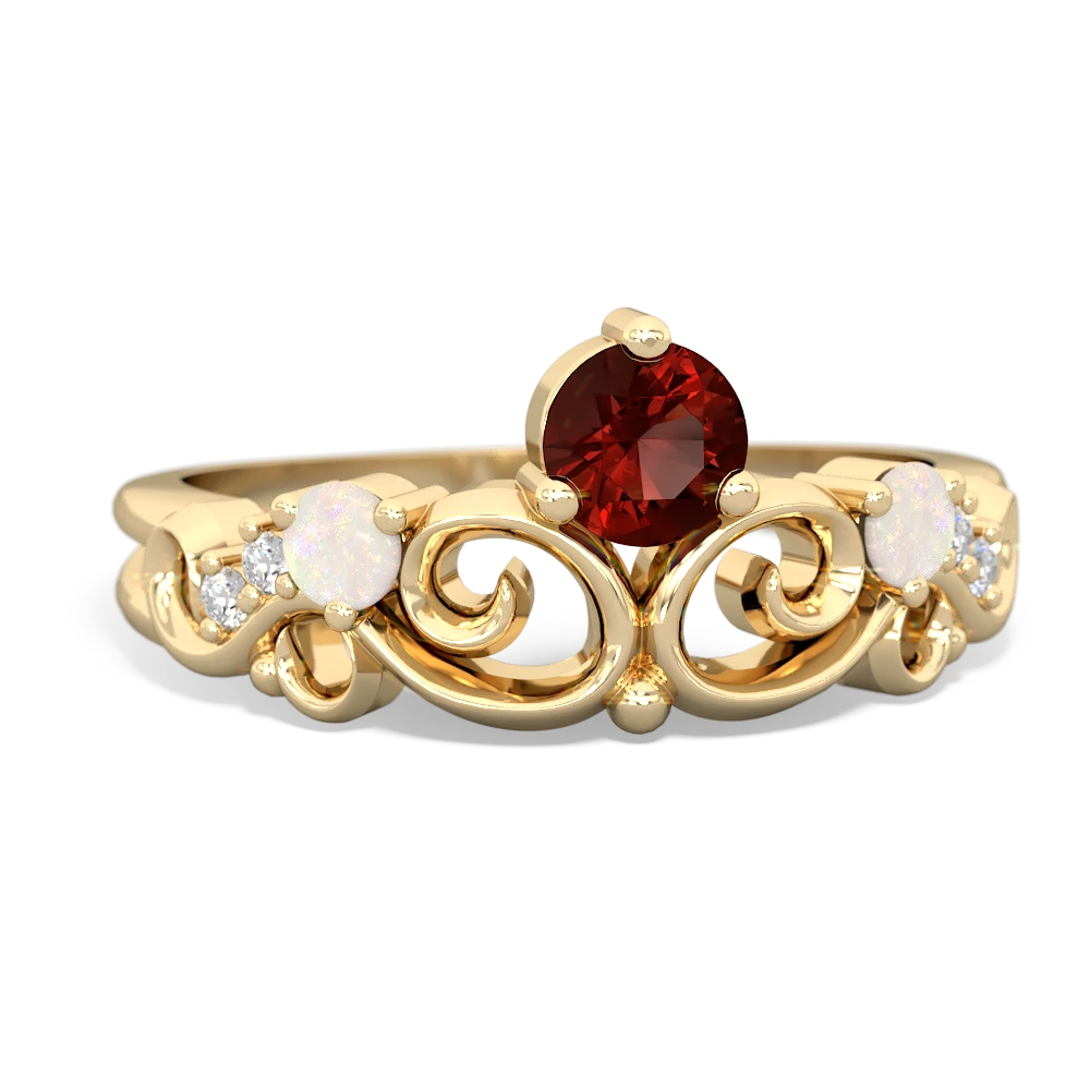 Garnet Crown Keepsake 14K Yellow Gold ring R5740