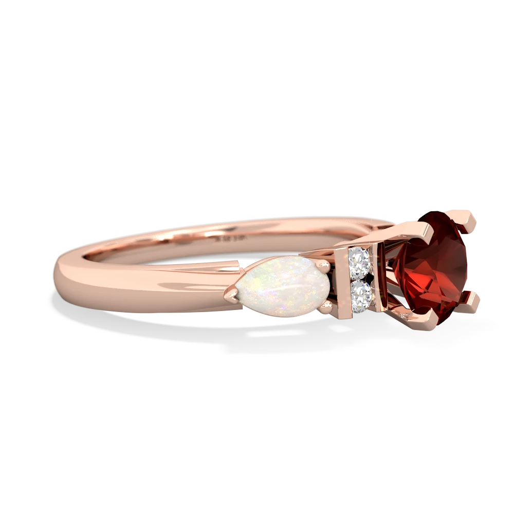 Garnet 6Mm Round Eternal Embrace Engagement 14K Rose Gold ring R2005