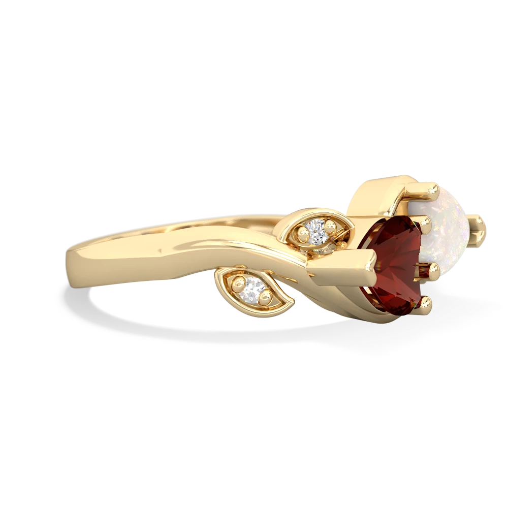 Garnet Floral Elegance 14K Yellow Gold ring R5790